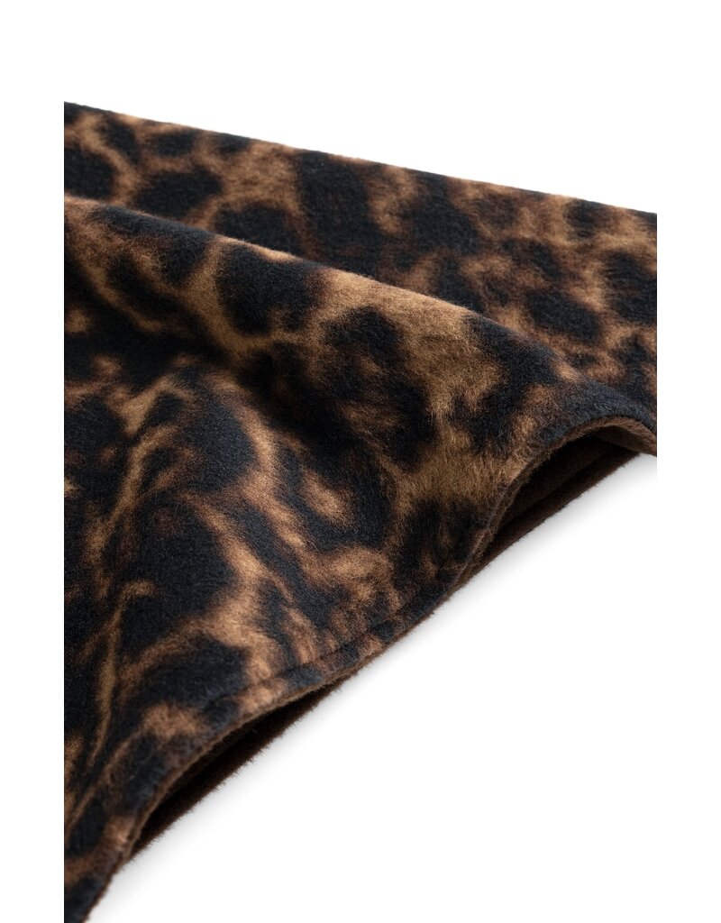 Yaya Yaya Shawl triangle Leopard cocoa brown