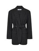 Haute L' Amitié HL  Smokey Check Oversize Belt Blazer Antra