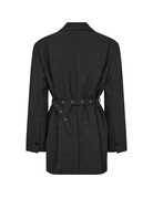 Haute L' Amitié HL  Smokey Check Oversize Belt Blazer Antra