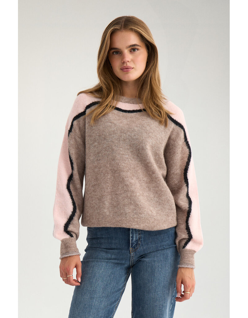 Nümph Nümph Nuriette Yppa Pull Taupe Gray Mel.