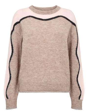 Nümph Nümph Nuriette Yppa Pull Taupe Gray Mel.