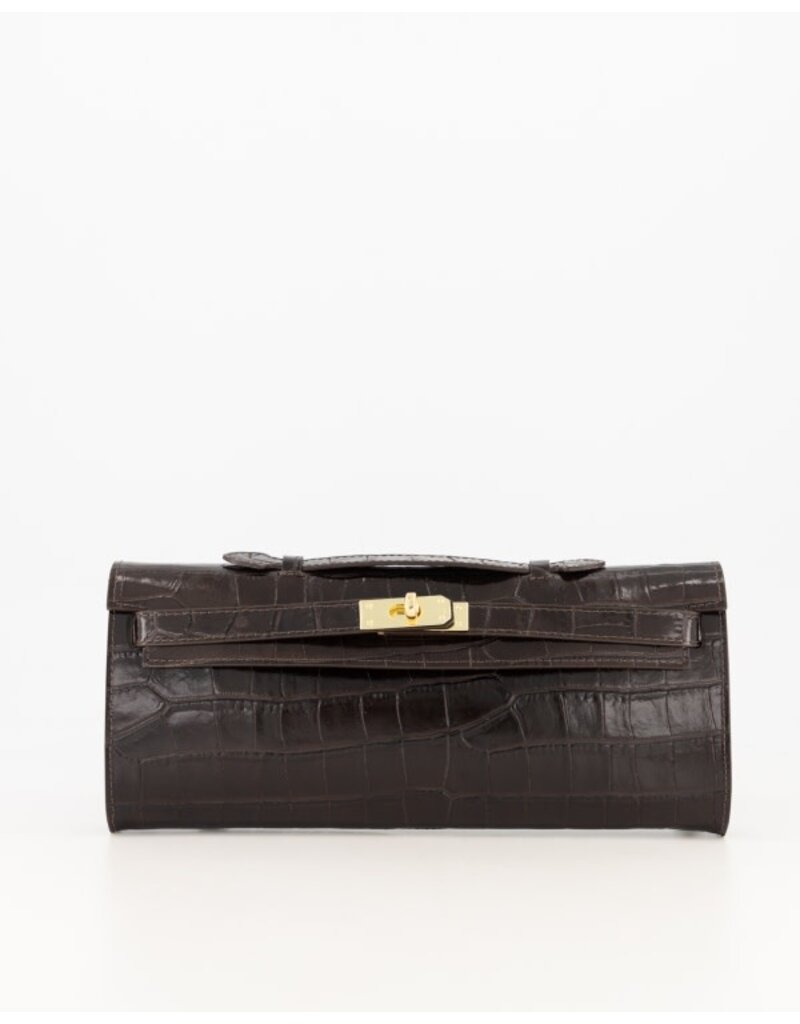 Feel Fashion Feel Tas Palermo Croco Donkerbruin