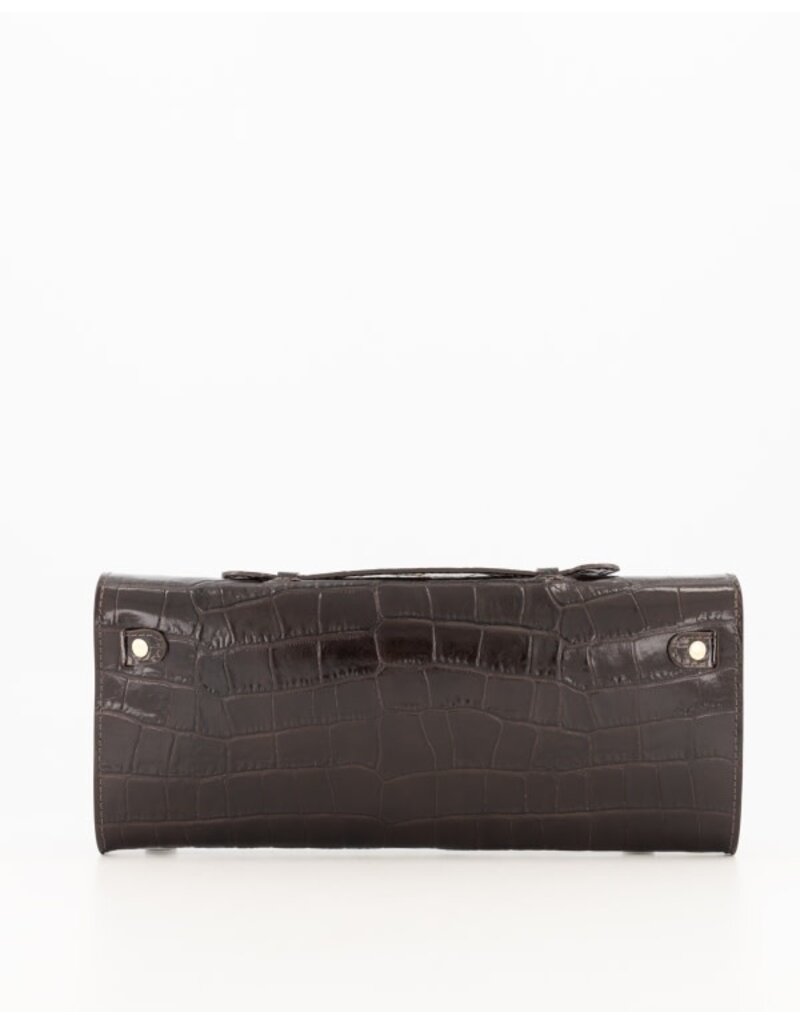Feel Fashion Feel Tas Palermo Croco Donkerbruin