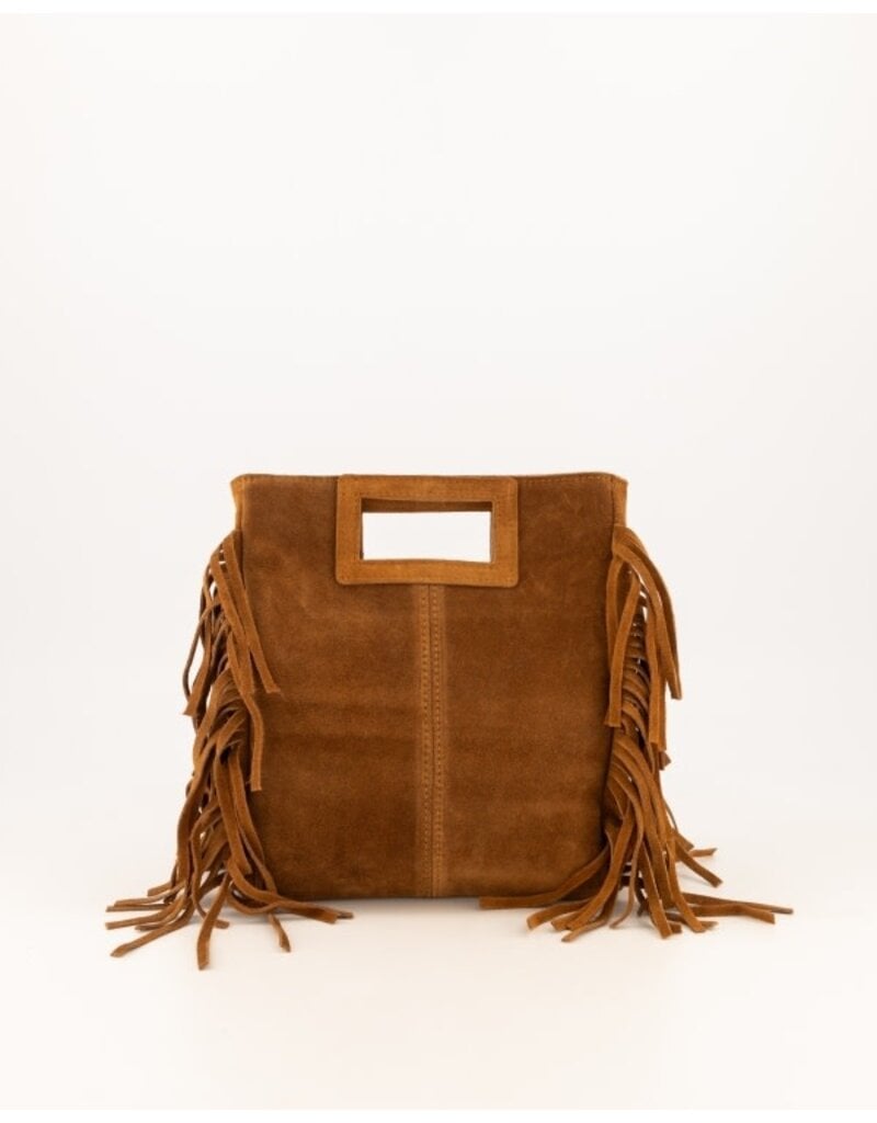 Feel Fashion Feel Tas Sylvie Large Suede Cognac
