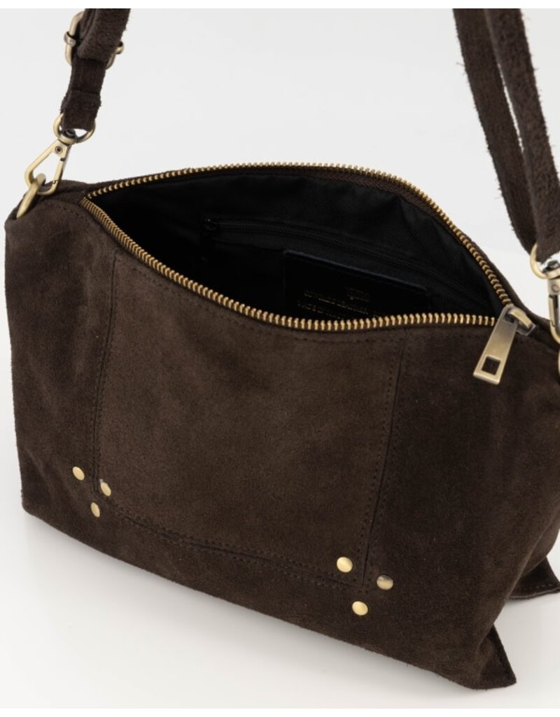 Feel Fashion Feel Tas Anne Suede Donkerbruin