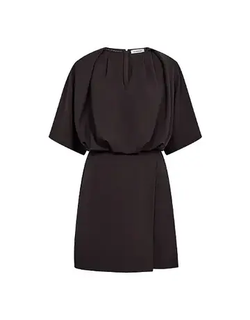 Co' Couture Co'Couture FalconCC V-Pleat Mini Dress Bison