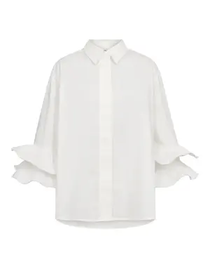 Co' Couture Co'Couture HalenCC Flare Blouse White