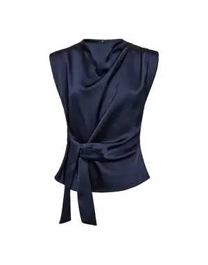 Co' Couture Co'Couture SafiraCC Pleat Top Navy