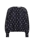Co' Couture Co'Couture DitaCC Dot LS Balloon Blouse Navy