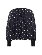 Co' Couture Co'Couture DitaCC Dot LS Balloon Blouse Navy