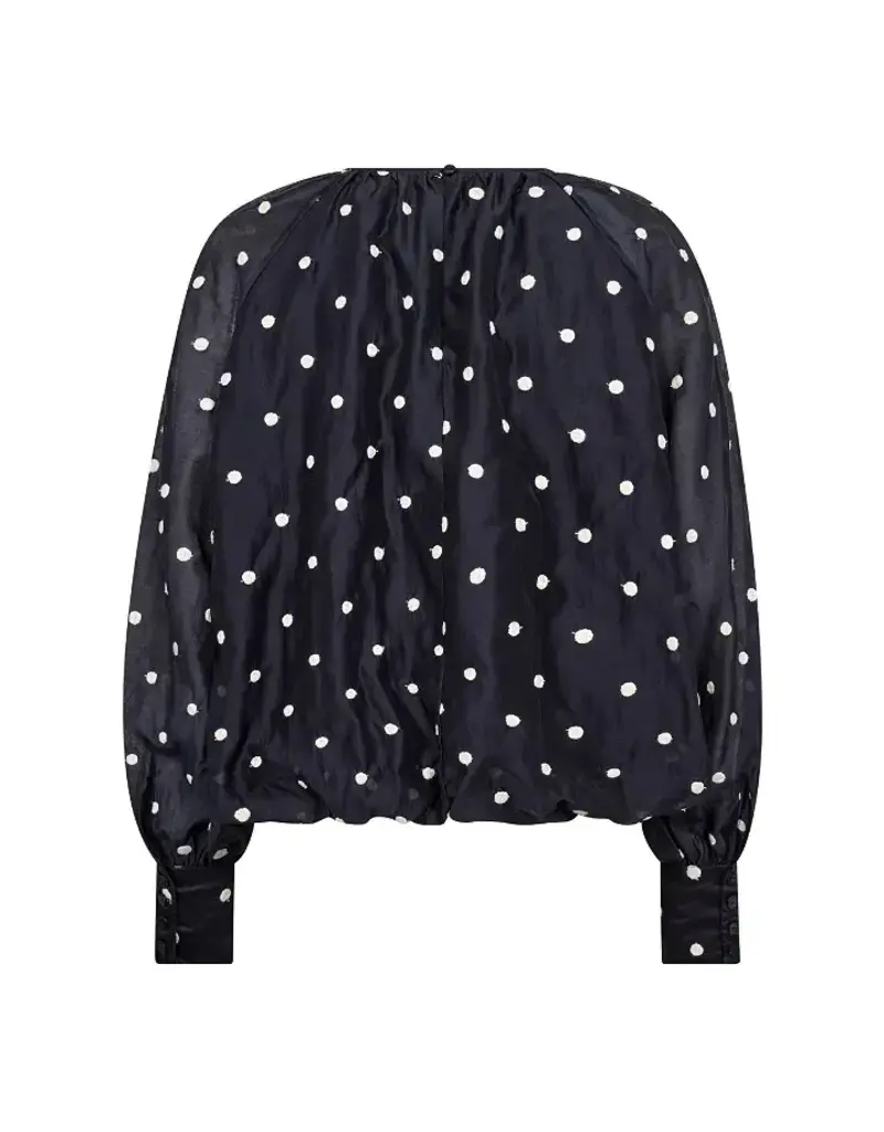 Co' Couture Co'Couture DitaCC Dot LS Balloon Blouse Navy