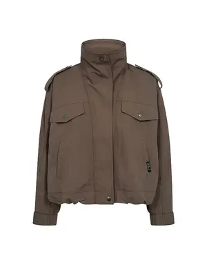 Co' Couture Co'Couture AlinaCC Double Funnel Neck Jacket Brown