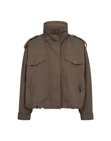 Co' Couture Co'Couture AlinaCC Double Funnel Neck Jacket Brown