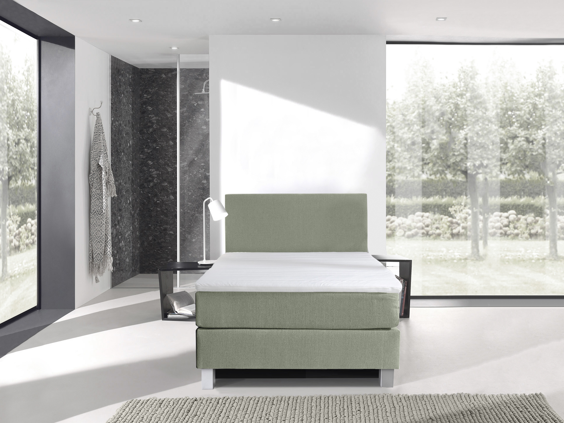 Boxspringset Julia 1-persoons - 5 kleuren