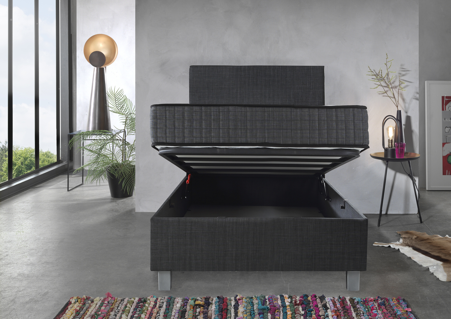 Opbergboxspring Space | 1- en 2-persoons