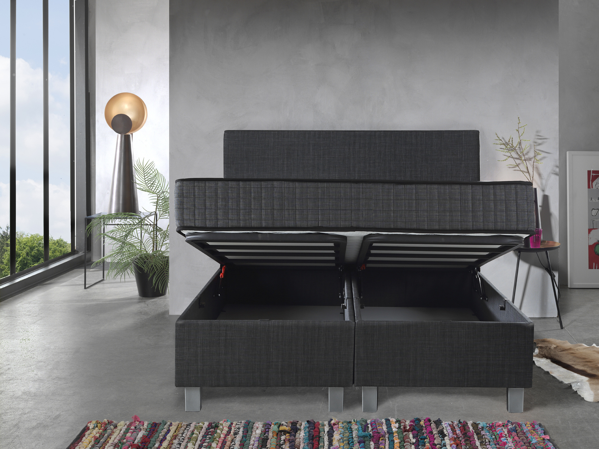 Opbergboxspring Space | 1- en 2-persoons