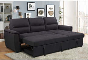 3-zits slaapbank Monaco met chaise lounge en opbergruimte (490L)