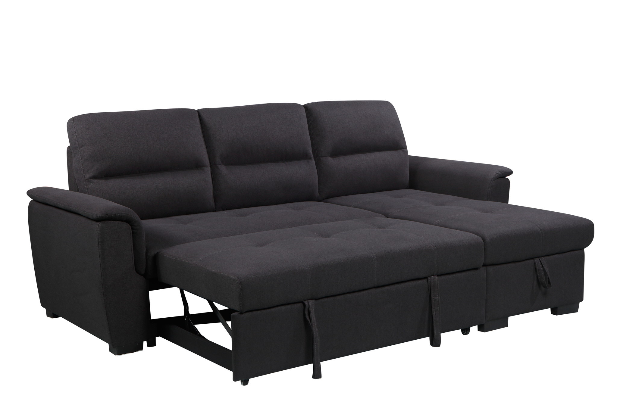 3-zits slaapbank Monaco met chaise lounge en opbergruimte (490L)