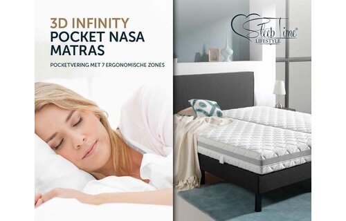 Medisch 3D Infinity Matras met Pocketvering en NASA Traagschuim
