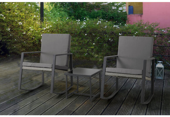 Schommelstoelen Mello incl. bijpassend tafeltje (balkon/(voor)tuin/indoor)