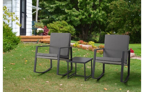 Schommelstoelen Mello incl. bijpassend tafeltje (balkon/(voor)tuin/indoor)