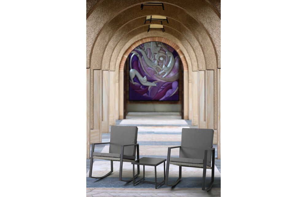 Schommelstoelen Mello incl. bijpassend tafeltje (balkon/(voor)tuin/indoor)