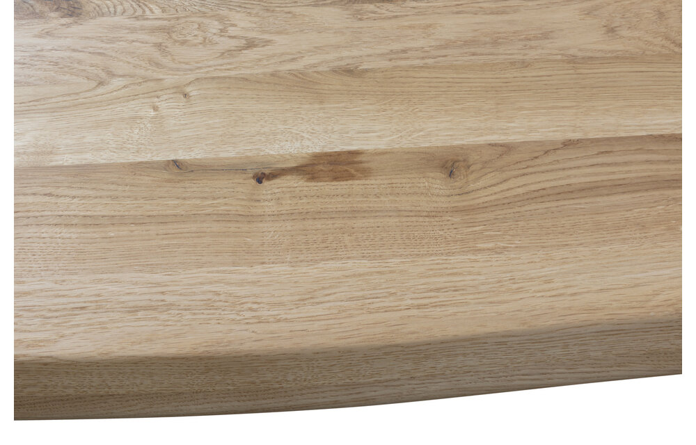 Industriele Eikenhout Salon of Eetkamertafel Fabrio met stalen X-Frame