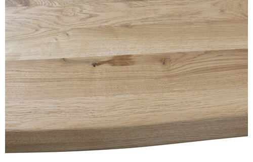 Industriele Eikenhout Salon of Eetkamertafel Fabrio met stalen X-Frame