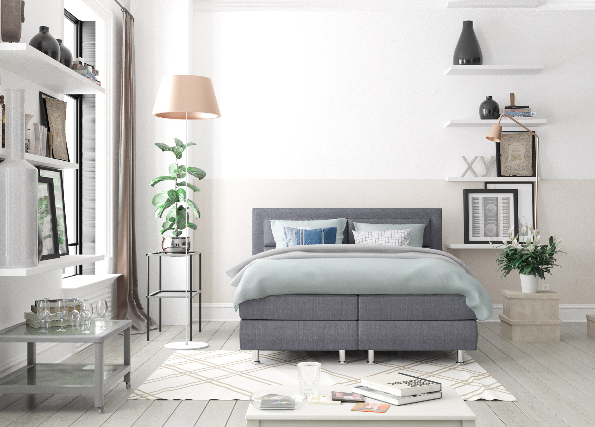 Boxspringset - Detroit Vlak & Elektrisch