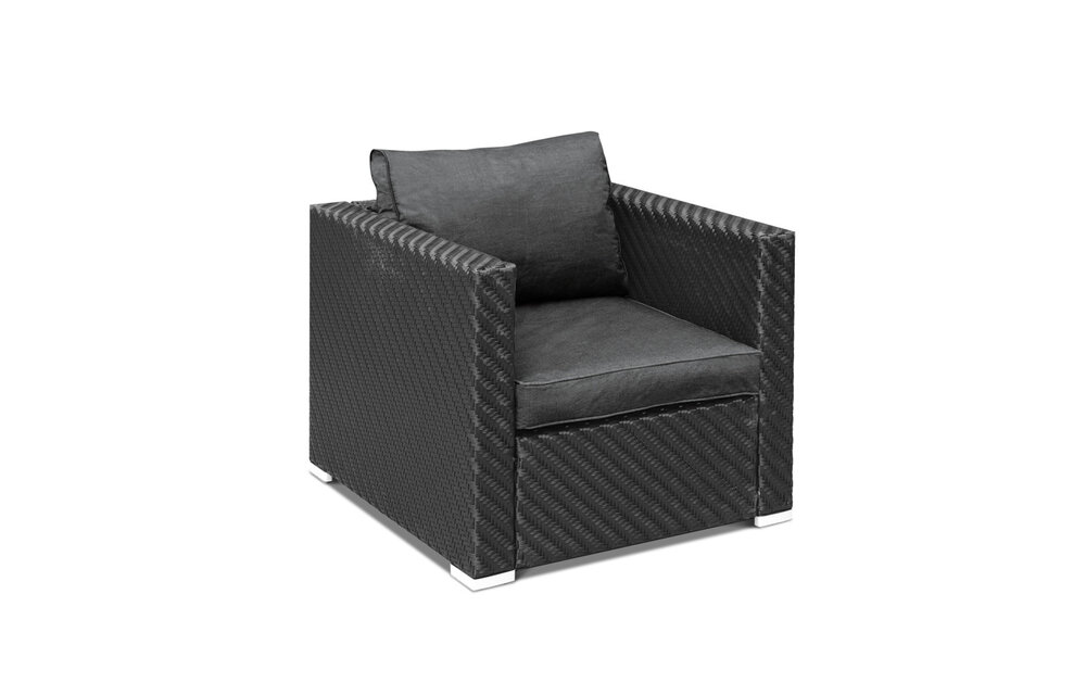 Luxe 6-persoons Wicker Loungeset Giulio incl. Poef