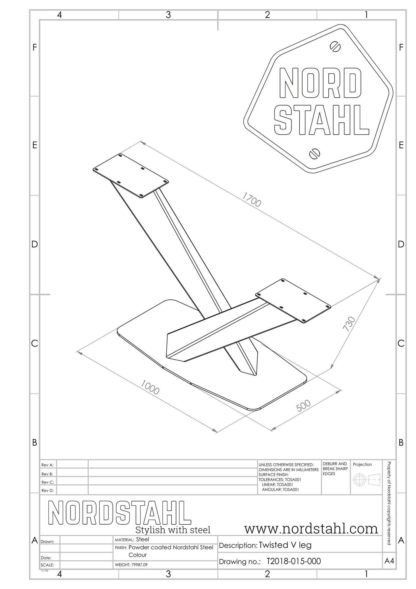 Nordstahl Twisted V leg-4