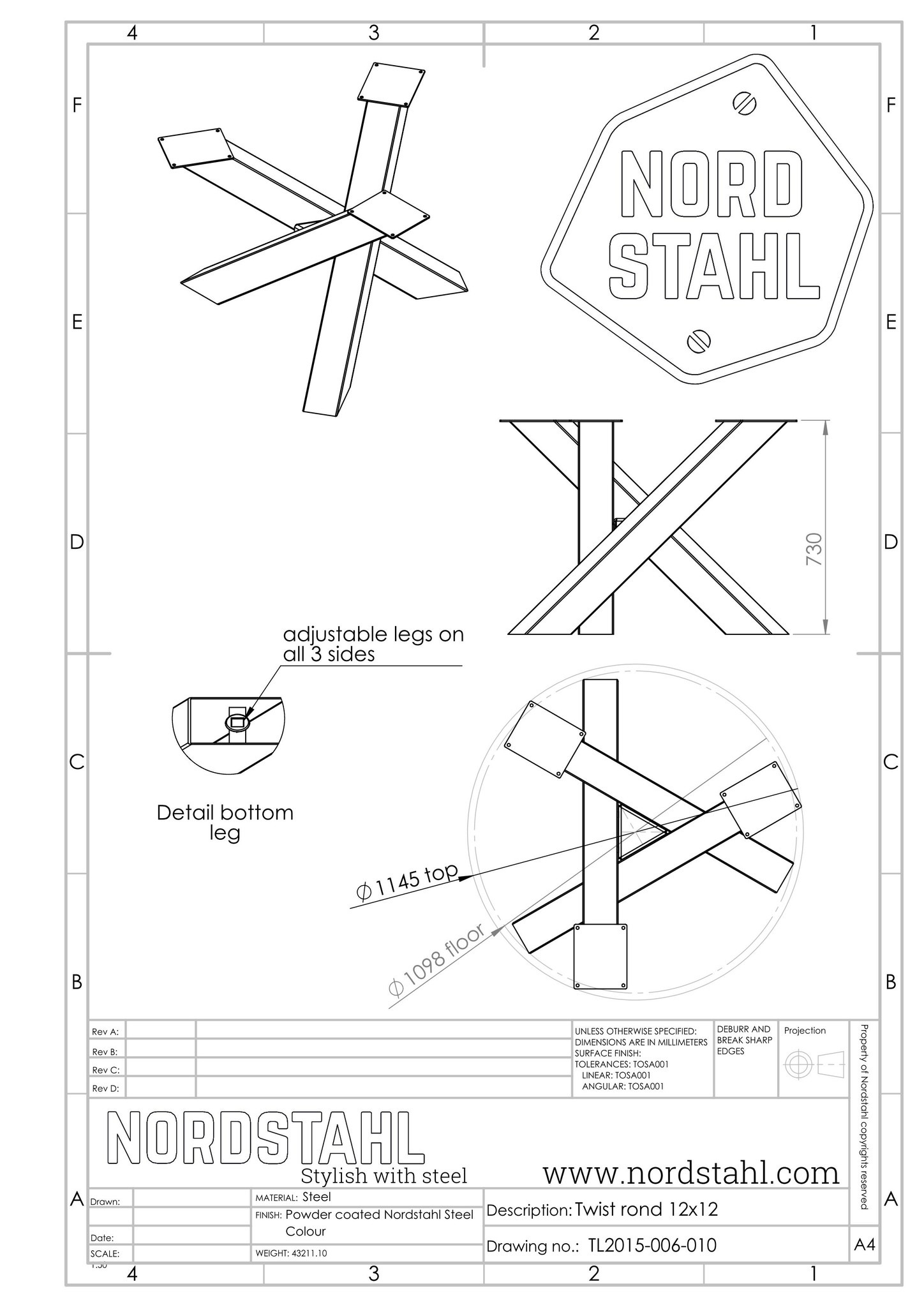 Nordstahl Twist Circle leg heavy-4