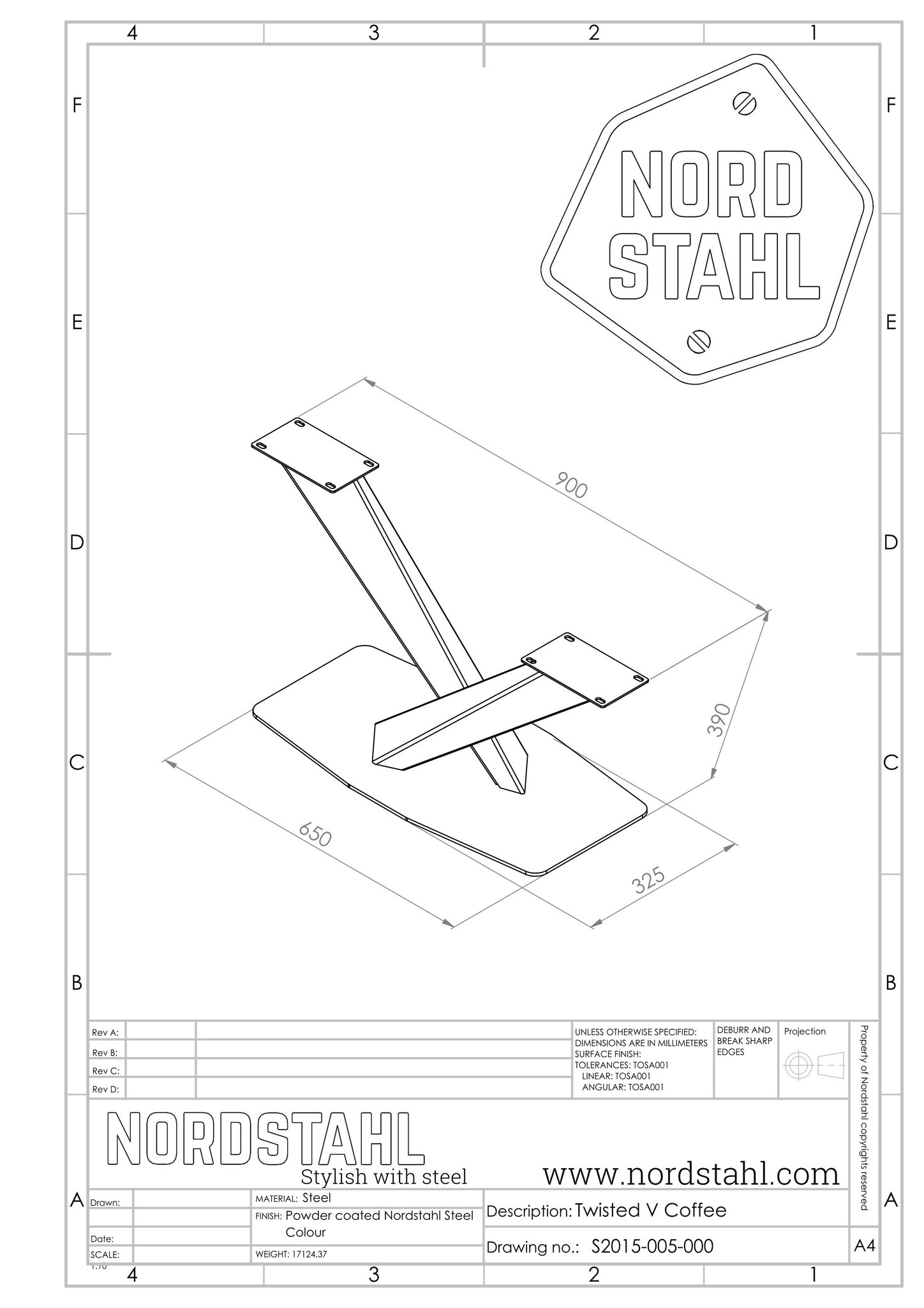Nordstahl Twisted V coffee leg-4