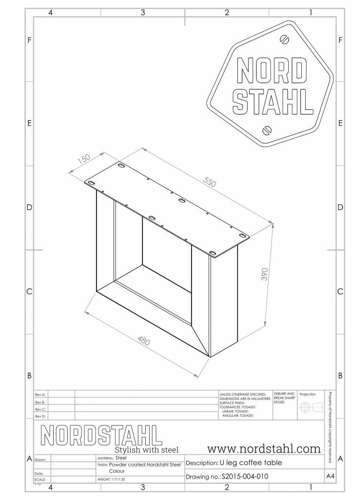 Nordstahl U coffee leg heavy-4