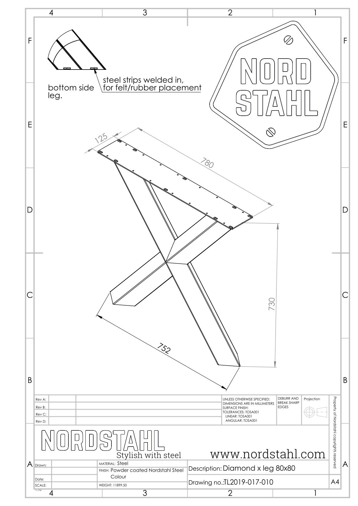 Nordstahl Diamond X leg-5