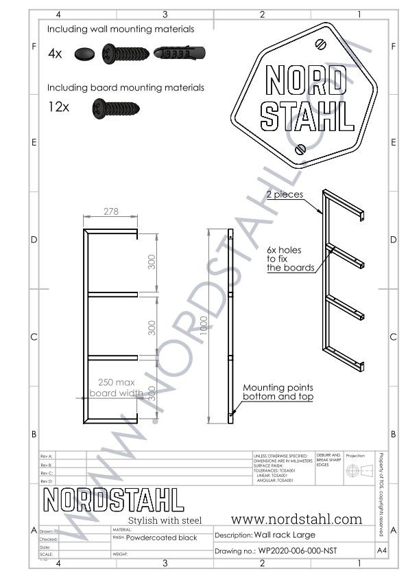 Functioneel Industrieel wandrek zwart maat Large-3