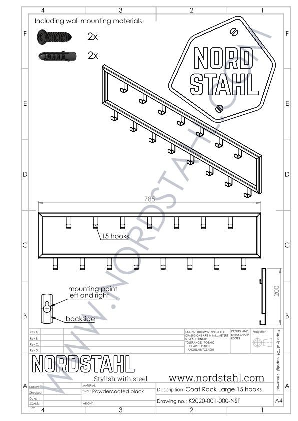 Stalen kapstok | Large-3