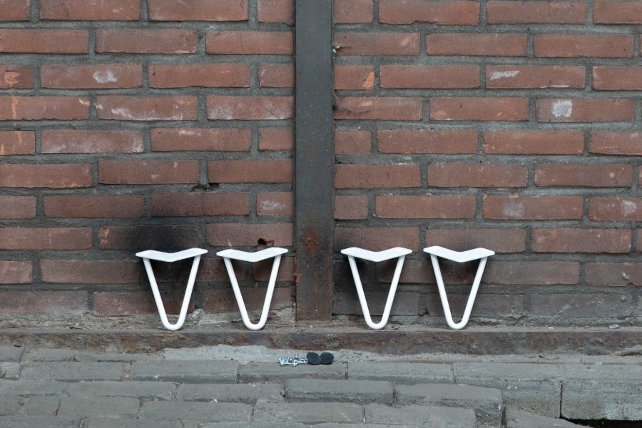 Set hairpin meubelpoten | Wit-1