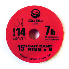 QM1 Ready Rigs Bait Bands 15"  Red