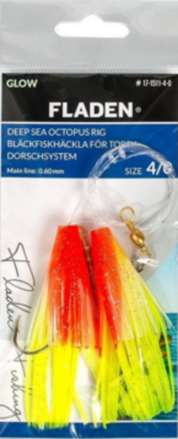 FLADEN - Deep Sea Octopus Rig Glow - Orange/Yellow FLADEN - Deep Sea Octopus Rig Glow - Orange/Yellow