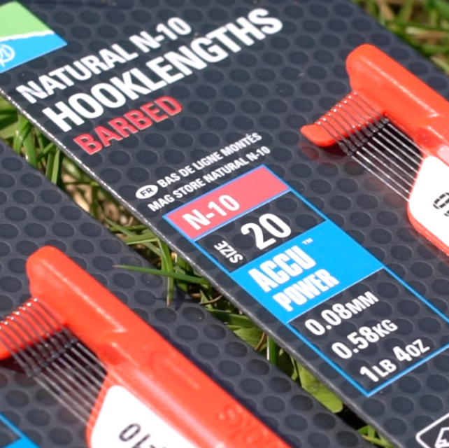 PRESTON - Natural N-10 Hooklengths Barbed