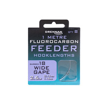 DRENNAN - Wide Gape Feeder Rigs 1m Fluorocarbon