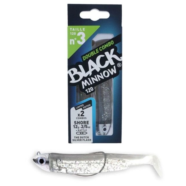 FIIISH - Double Combo Black Minnow 120 N°3 12gr FIIISH - Double Combo Black Minnow 120 N°3 12gr