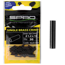 Matt Black Single Brass Crimp