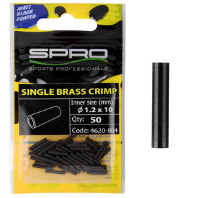 Matt Black Single Brass Crimp