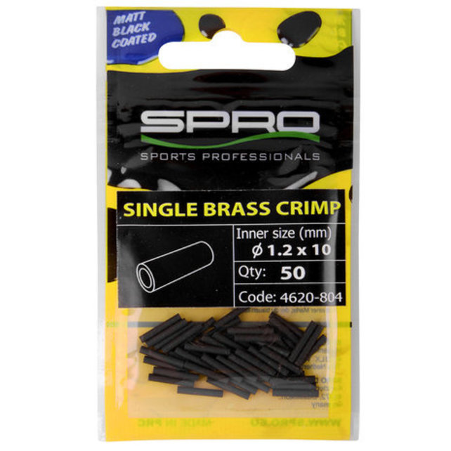 SPRO - Matt Black Single Brass Crimp SPRO - Matt Black Single Brass Crimp
