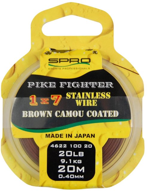 SPRO - Pike Fighter Stainless 1x7 Brown Coated Wire