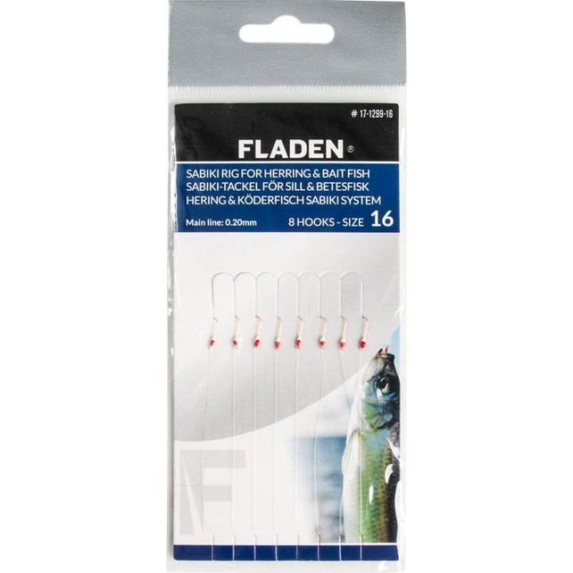 FLADEN - Sabiki Herring & Bait Fish Rig 0,20mm 8Hooks #16 FLADEN - Sabiki Herring & Bait Fish Rig 0,20mm 8Hooks #16