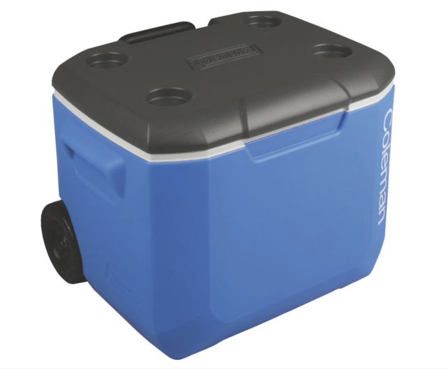 COLEMAN - 60QT Wheeled Performance Cooler Tricolor COLEMAN - 60QT Wheeled Performance Cooler Tricolor
