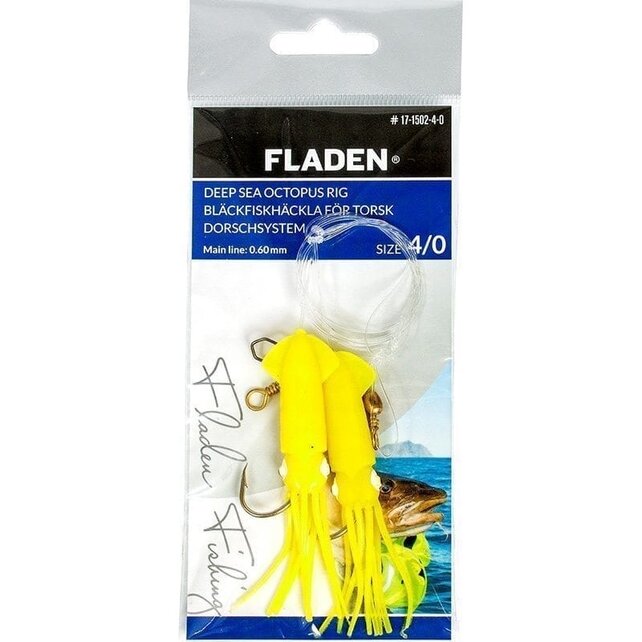 FLADEN - Octopus Rig Solid Yellow #4/0